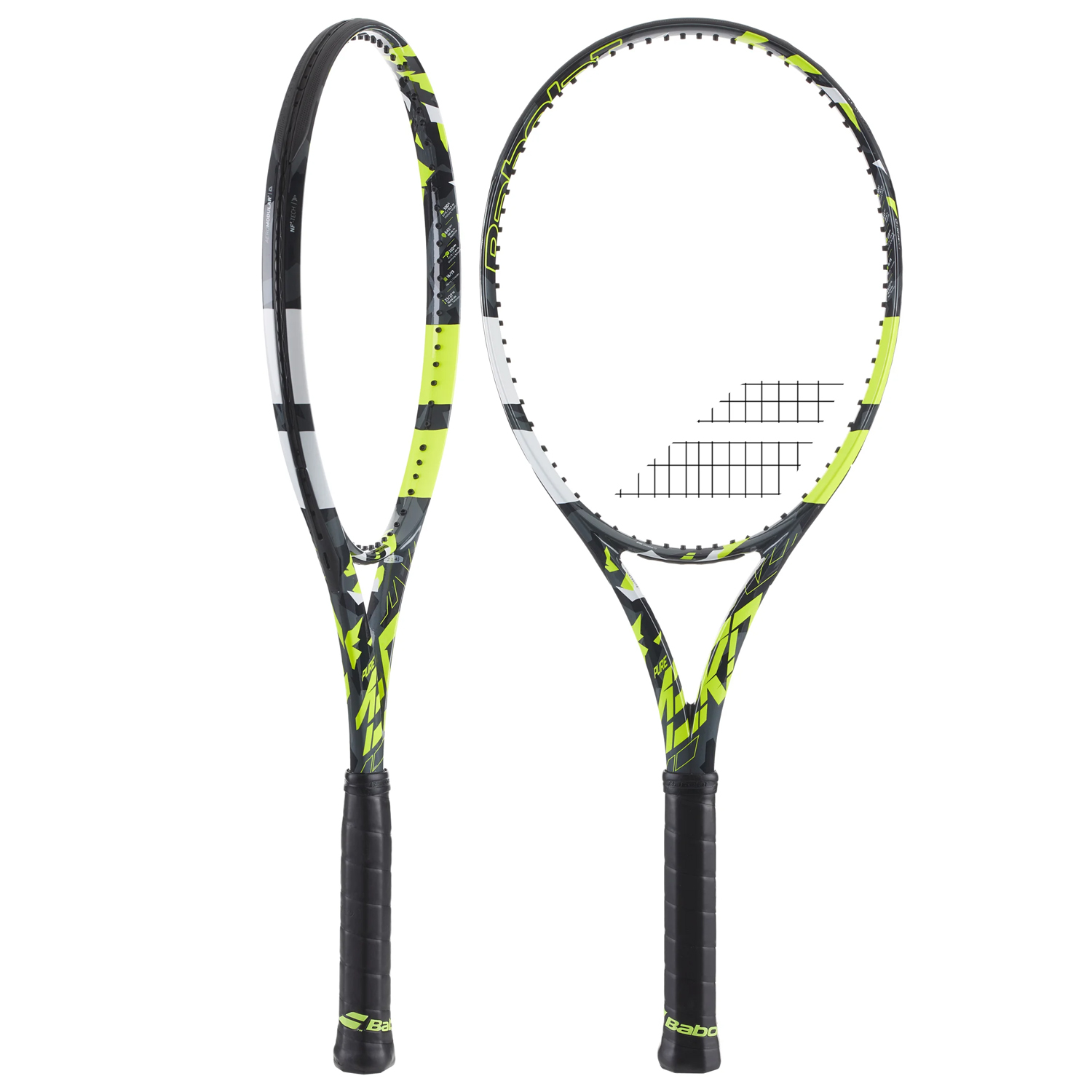 Ракетка Babolat Pure Aero 100 (300g) Grey Yellow White