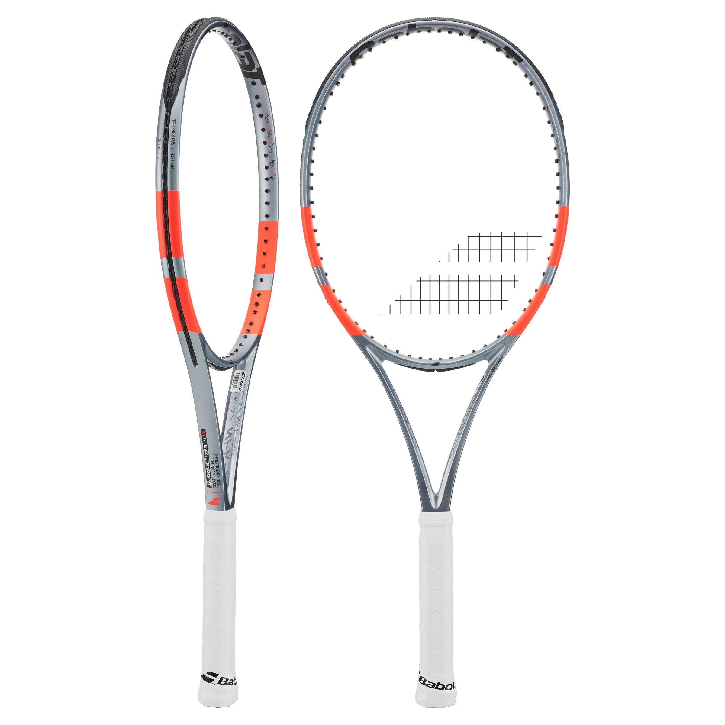 Ракетка Babolat Pure Strike 100 16/19 (300g) Gen 4 Grey/Fluo Strike