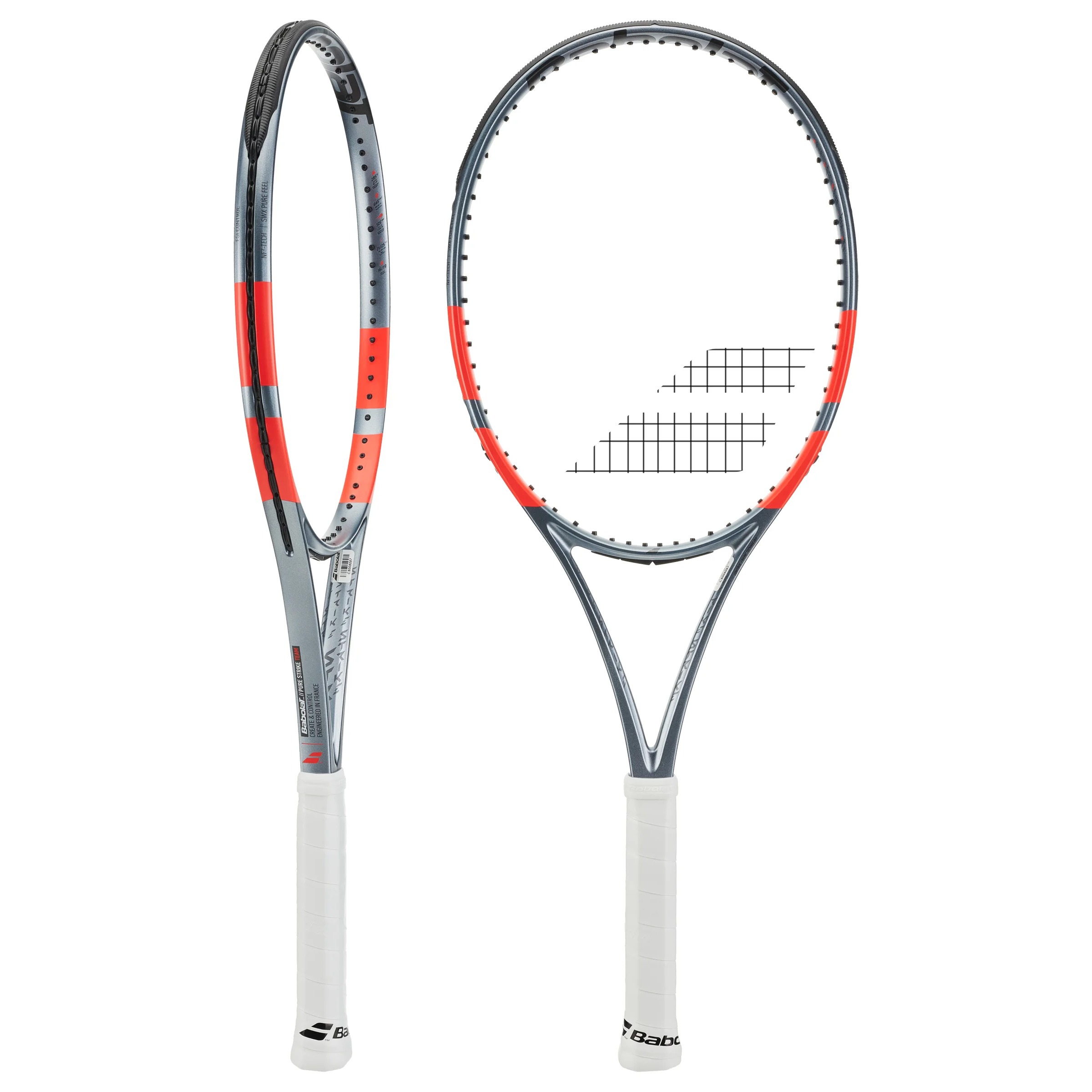 Ракетка Babolat Pure Strike Team (100 sq.in, 285g) Gen 4 Grey/Fluo Strike