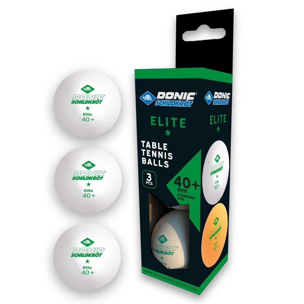 М’ячики Donic Elite 1* 40+ White (3шт.)
