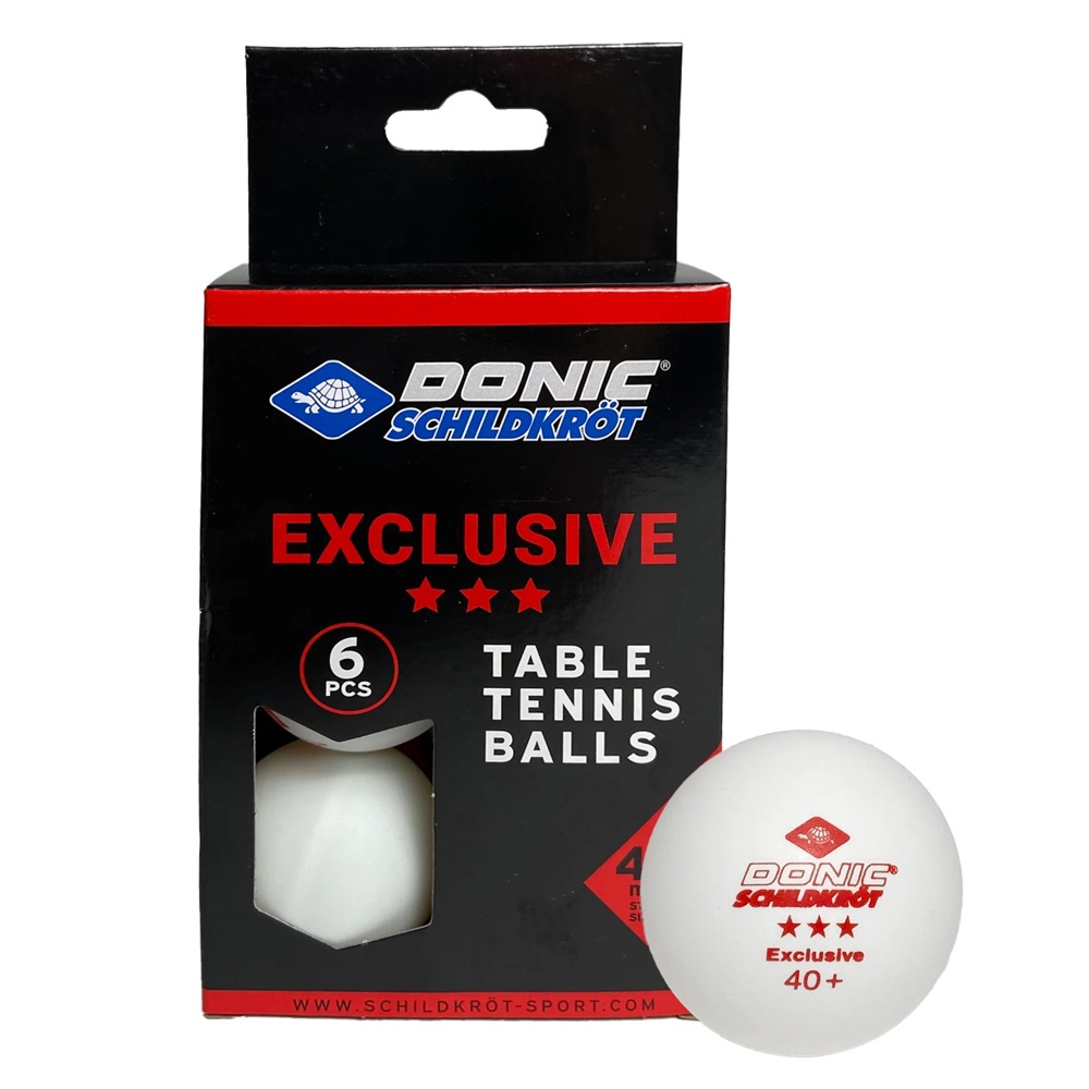М’ячики Donic Exclusive (Avantgarde) 3* 40+ White (6шт.)