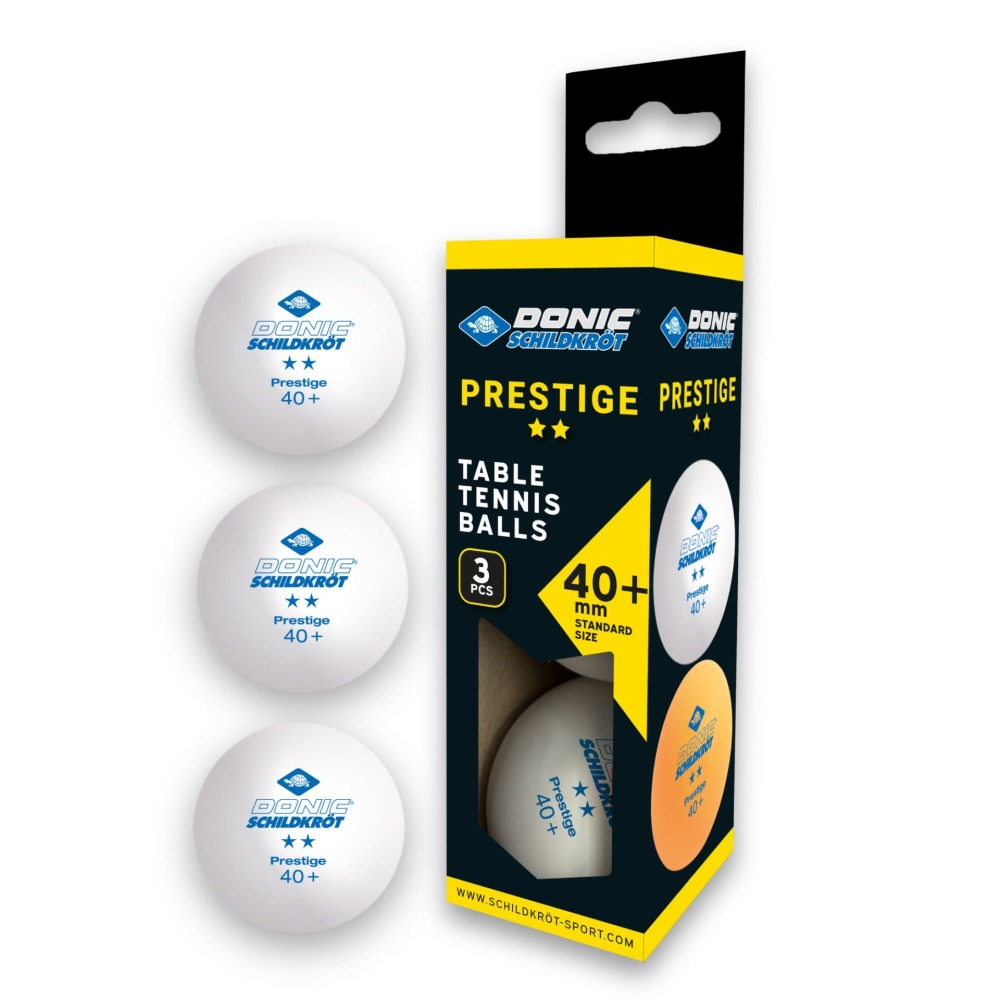 М’ячики Donic Prestige 2* 40+ White (3шт.)