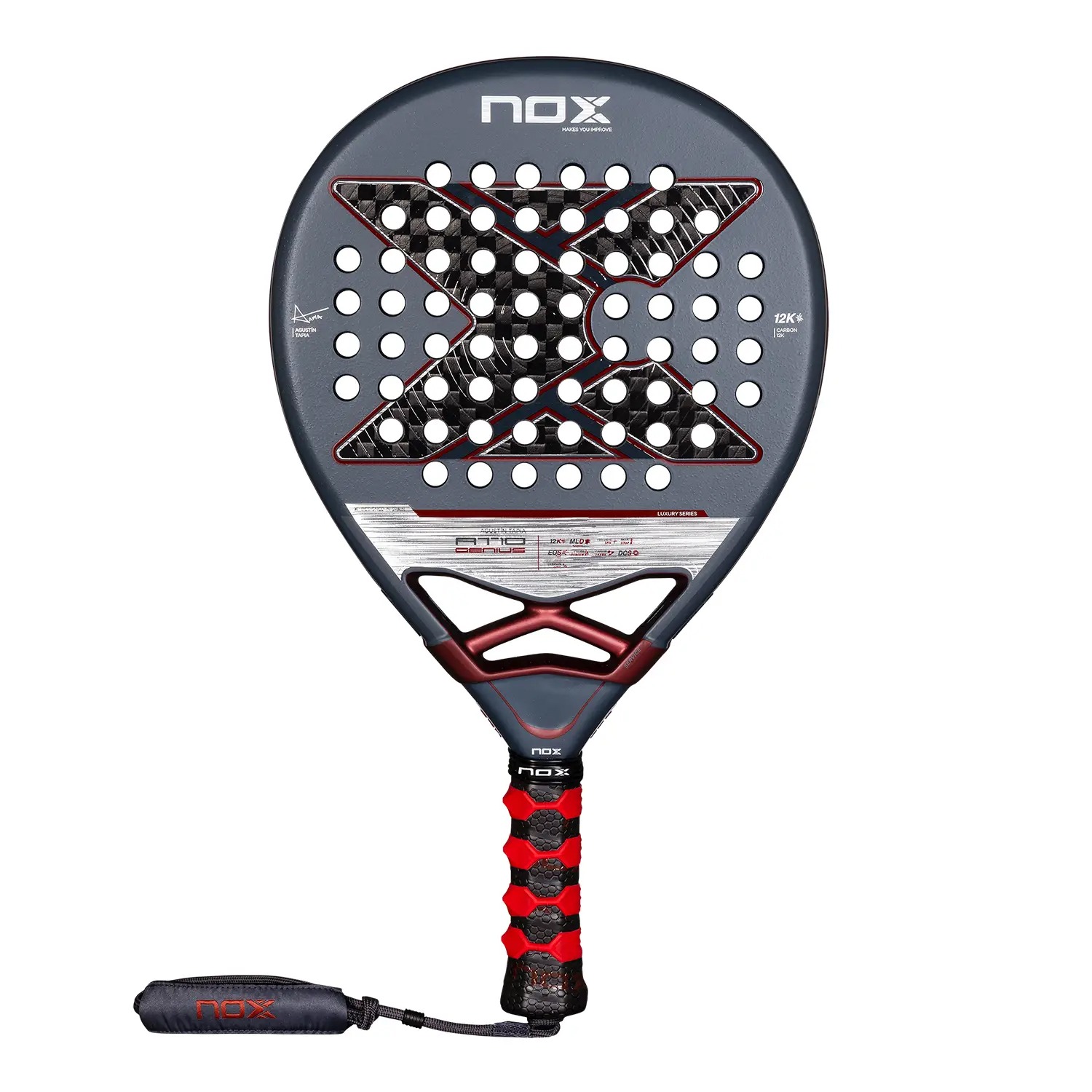 Ракетка для падел тенісу NOX AT10 GENIUS 12K AGUSTIN TAPIA 2025
