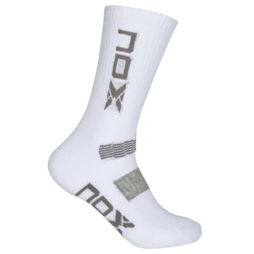 Шкарпетки NOX MC WHITE WITH GREY VERTICAL LOGO (One size)